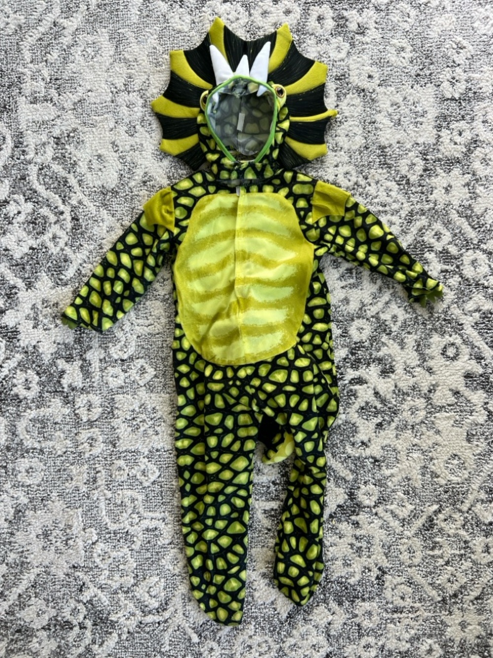 Rubie's Neon Green and Black Dragon Jumpsuit Costume